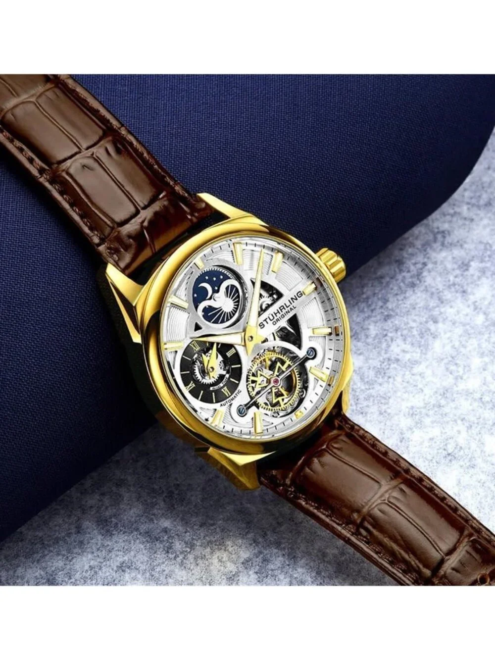 NWT Stuhrling Original Legacy Automatic Silver Dial Men's Watch